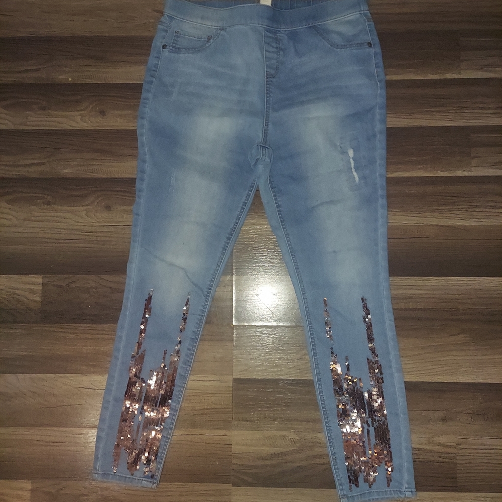 GIRLS PLUS SIZE "JUSTICE" JEGGINGS